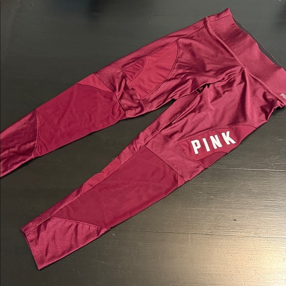 PINK Victoria's Secret Pants - PINK Victoria's Secret Burgundy Leggings
